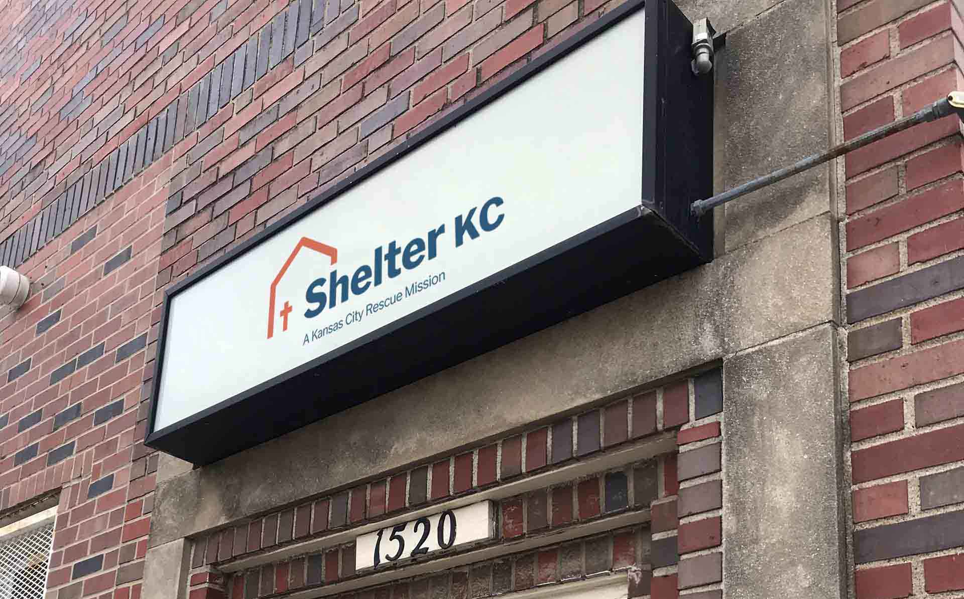 Shelter KC sign