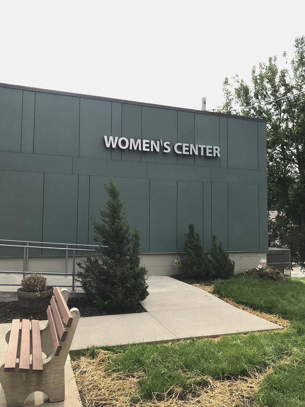 Women's Center sign on building