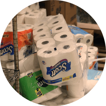 Stack of Scott's toilet paper