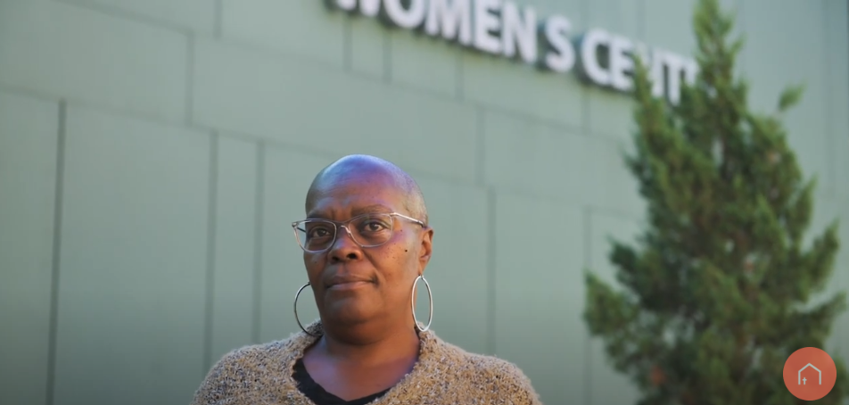 woman outside women's center