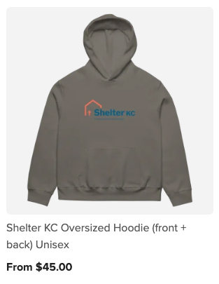 Shelter KC Gray Hoodie